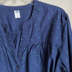 🟢NWT🟢 Old Navy green dot and navy dress. NWT. XL